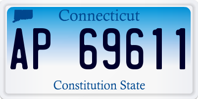 CT license plate AP69611