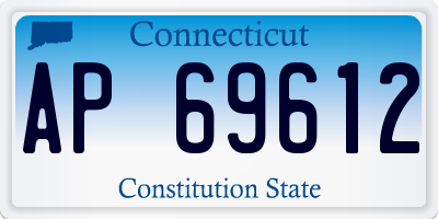 CT license plate AP69612