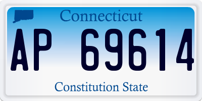CT license plate AP69614