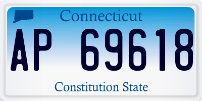 CT license plate AP69618
