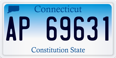 CT license plate AP69631