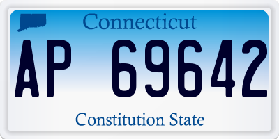 CT license plate AP69642