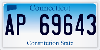 CT license plate AP69643
