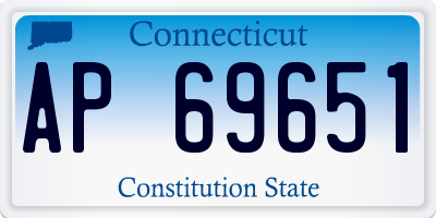 CT license plate AP69651