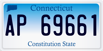 CT license plate AP69661