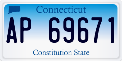 CT license plate AP69671