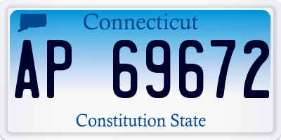 CT license plate AP69672