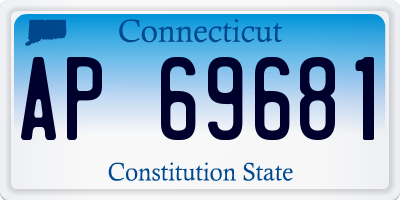 CT license plate AP69681