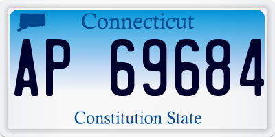 CT license plate AP69684