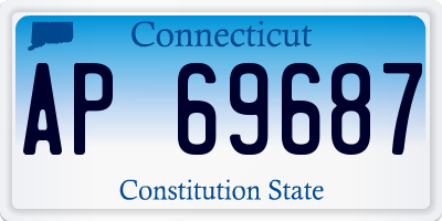 CT license plate AP69687