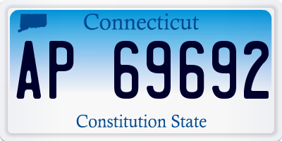 CT license plate AP69692