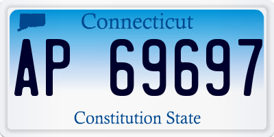 CT license plate AP69697