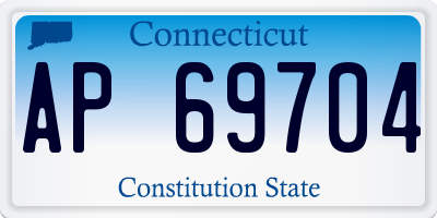 CT license plate AP69704