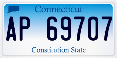 CT license plate AP69707