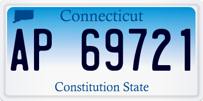 CT license plate AP69721
