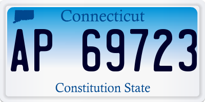 CT license plate AP69723