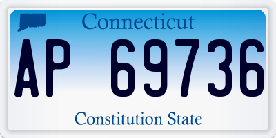 CT license plate AP69736