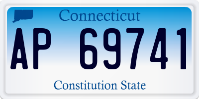 CT license plate AP69741