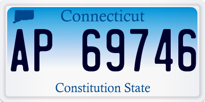 CT license plate AP69746