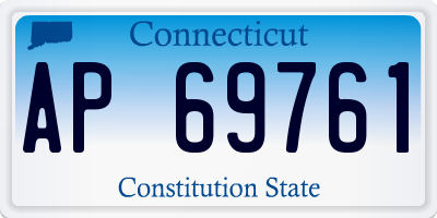 CT license plate AP69761