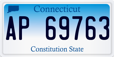CT license plate AP69763