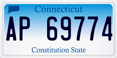 CT license plate AP69774