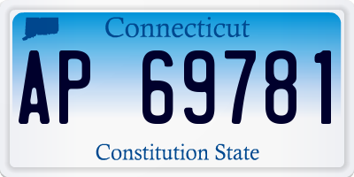 CT license plate AP69781