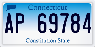 CT license plate AP69784