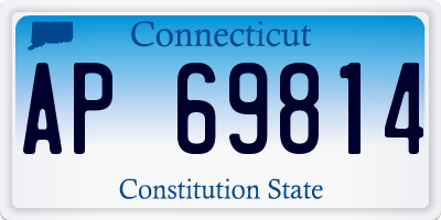 CT license plate AP69814