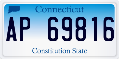 CT license plate AP69816