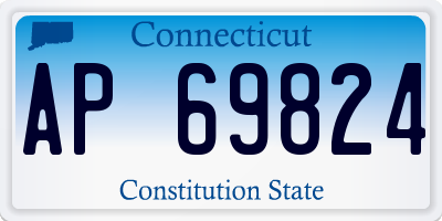 CT license plate AP69824