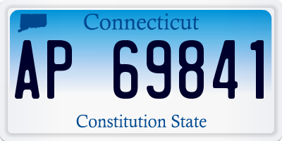 CT license plate AP69841