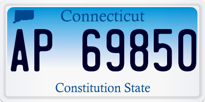 CT license plate AP69850