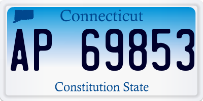 CT license plate AP69853