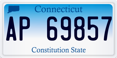 CT license plate AP69857