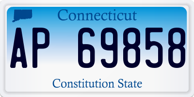 CT license plate AP69858