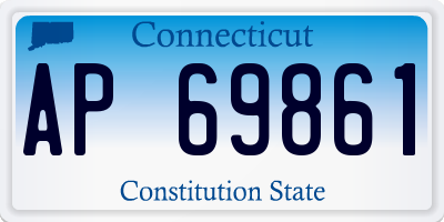CT license plate AP69861