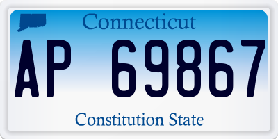 CT license plate AP69867