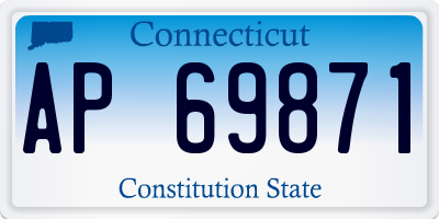 CT license plate AP69871