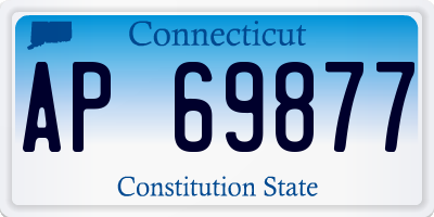 CT license plate AP69877