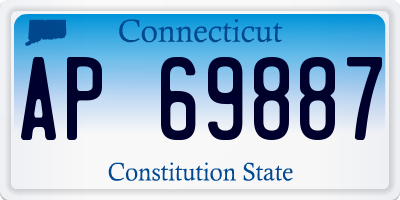 CT license plate AP69887