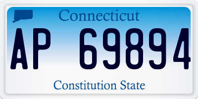 CT license plate AP69894