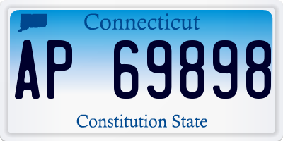 CT license plate AP69898