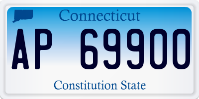 CT license plate AP69900