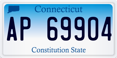 CT license plate AP69904