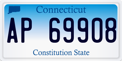 CT license plate AP69908