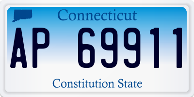 CT license plate AP69911