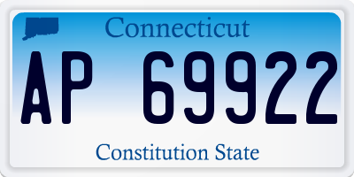 CT license plate AP69922