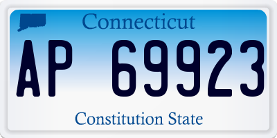 CT license plate AP69923