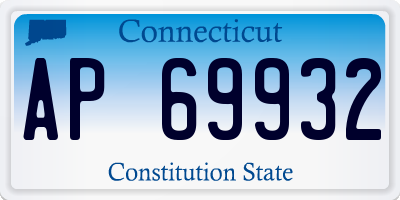CT license plate AP69932